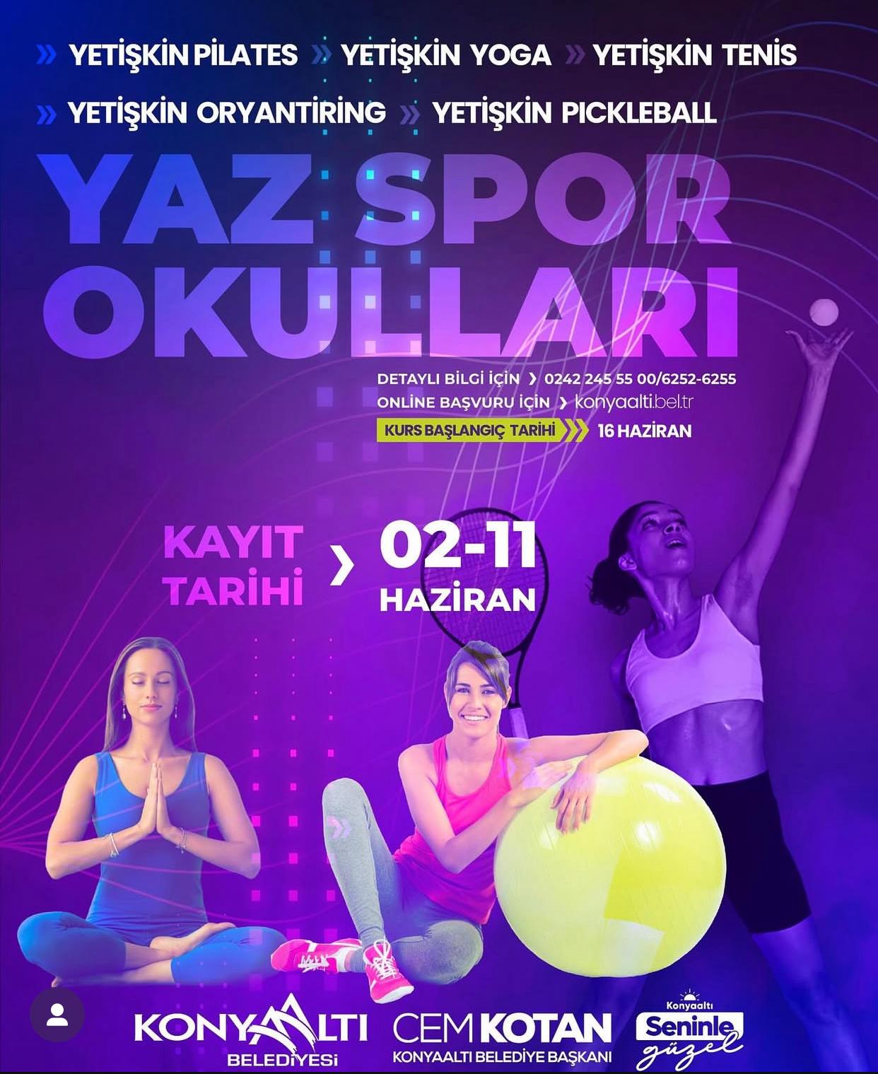 Yaz Dönemi Spor Kurs Kayıtları Başlıyor