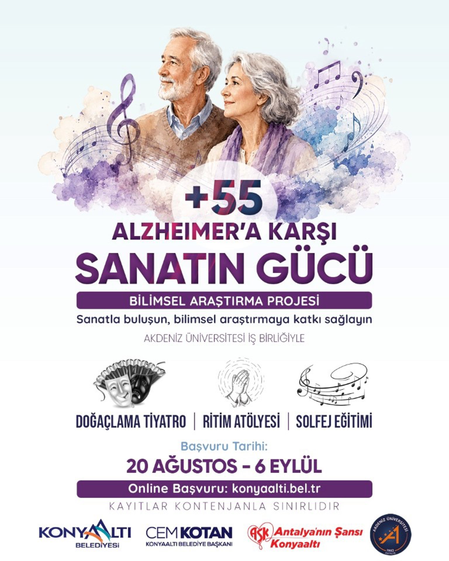 Konyaaltı'nda sanatın gücü alzheimera karşı kullanılacak
