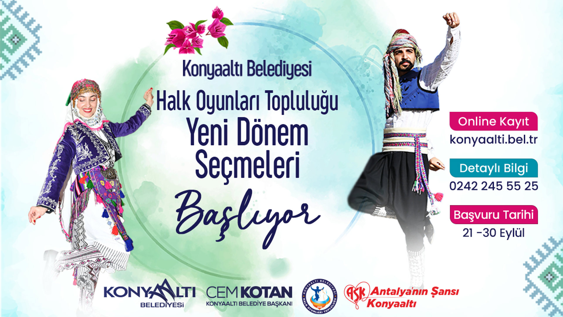 Konyaaltı Belediyesi Halk Oyunları Topluluğu Yeni Dönem Seçmeleri Başlıyor
