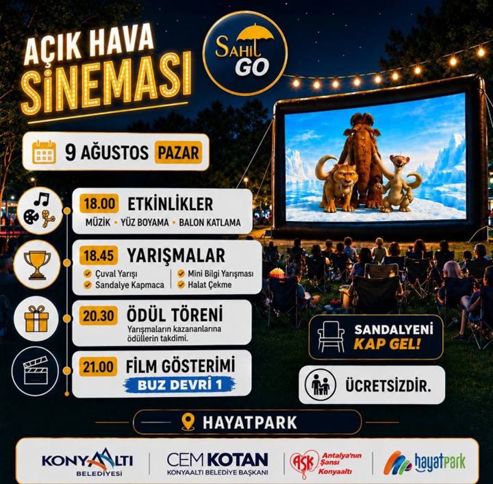 Açık hava sineması keyfi HayatPark'ta yaşanacak